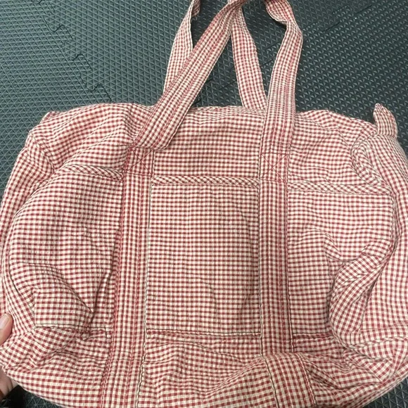 Vintage Ralph Lauren Red Travel Bags Set of 3 gingham - Picture 11 of 17